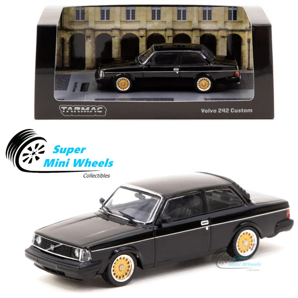 Tarmac Works 1:64 Volvo 242 Custom Black