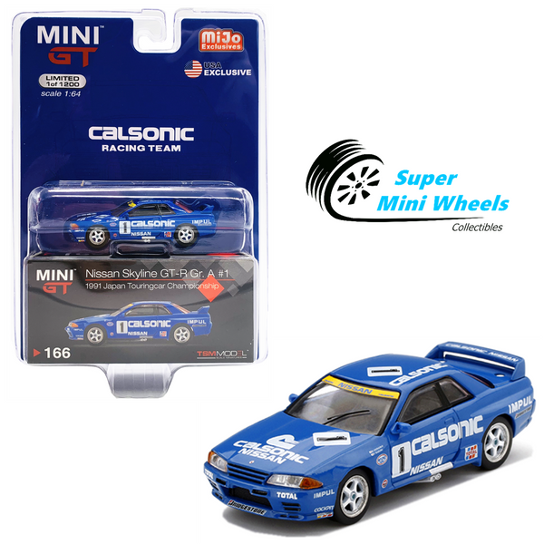 Mini GT 1:64 Nissan Skyline GT-R R32 Gr.A #1 Calsonic 1991 JTCC (Blue) #166