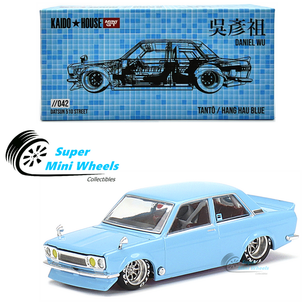 Mini GT x Kaido House 1:64 Datsun 510 Street Tanto V2 by Daniel Wu (Blue) #042