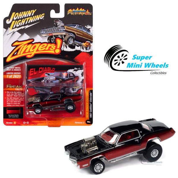 Johnny Lightning 1:64 - 1967 Cadillac Eldorado (Zingers) Black/Red