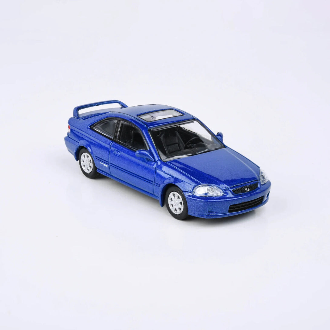 PARA64 1:64 1999 Honda Civic Si EM1 Electron Blue β Super Mini Wheels