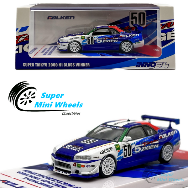 INNO64 1:64 Nissan Skyline GT-R R34 #50 5zigen Falken Super Taikyu 2000