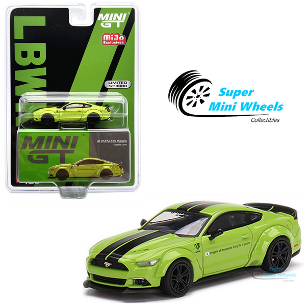 Mini GT 1:64 LB-WORKS Ford Mustang Grabber Lime LBWK #426