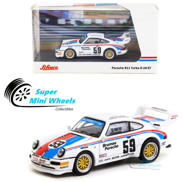 Schuco x Tarmac Works 1:64 Porsche 911 Turbo S LM GT White #59