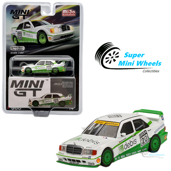 Mini GT 1:64 Mercedes-Benz 190E 2.5 16 Evolution II 1991 DTM Zakspeed #20 #366