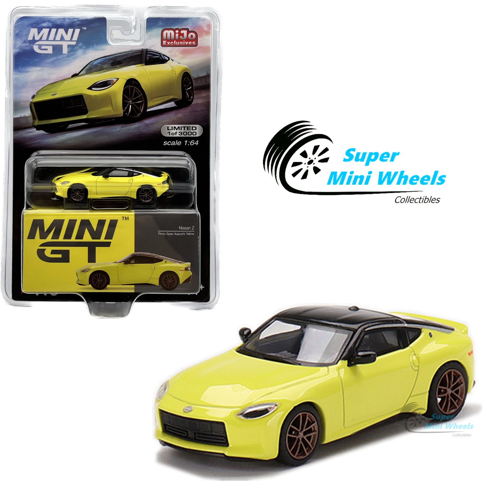 Mini GT 1:64 Nissan Z Proto Spec 2023 Ikazuchi Yellow #415 – Super Mini ...