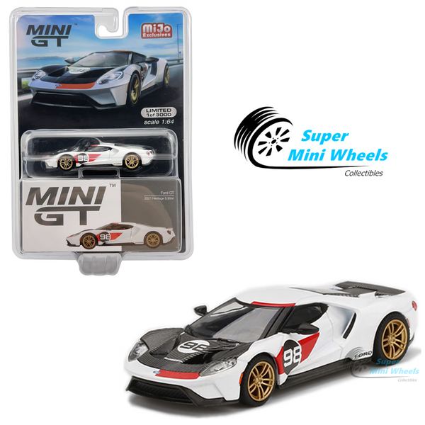 Mini GT 1:64 Ford GT 2021 #98 Heritage Edition (White) #313