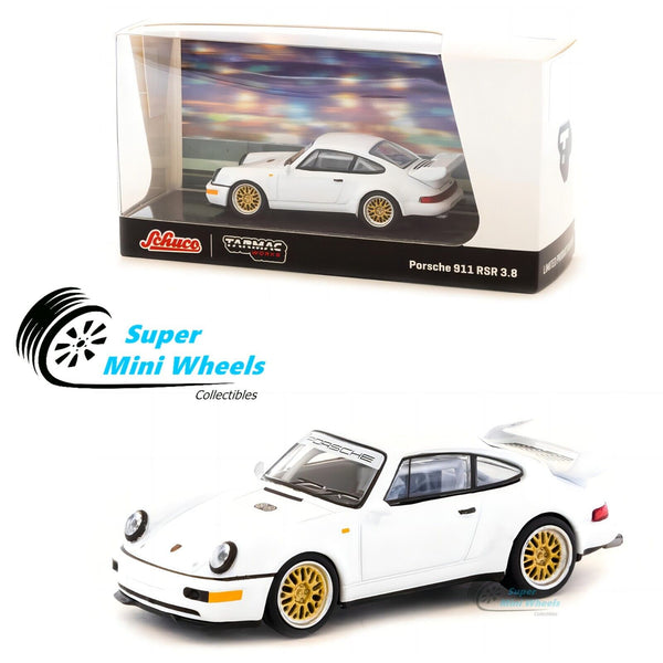 Schuco x Tarmac Works 1/64 Porsche 911 RSR 3.8 White