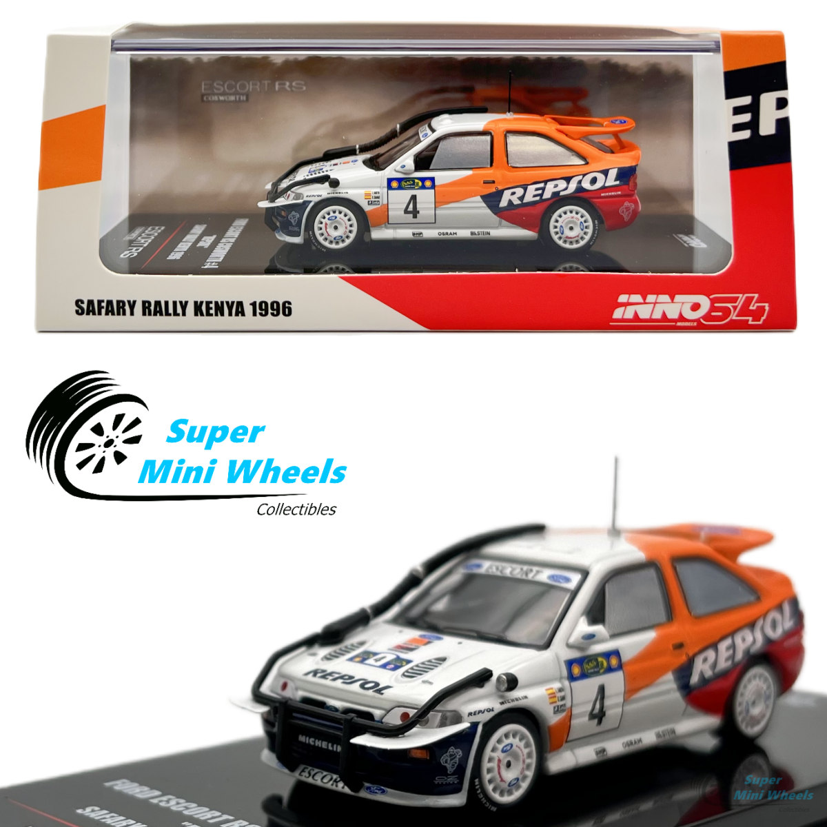 INNO64 1:64 Ford Escort RS Cosworth #4 