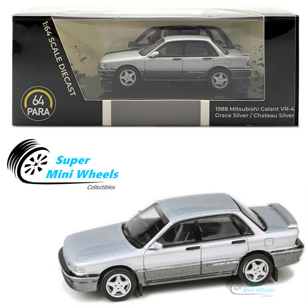 PARA64 - 1988 Mitsubishi Galant VR-4 (Silver/Gray) LHD - Diecast Model - 1:64