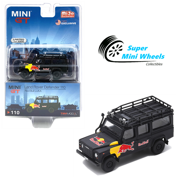 Mini GT 1:64 Land Rover Defender 110 Red Bull LUKA (Black) #110