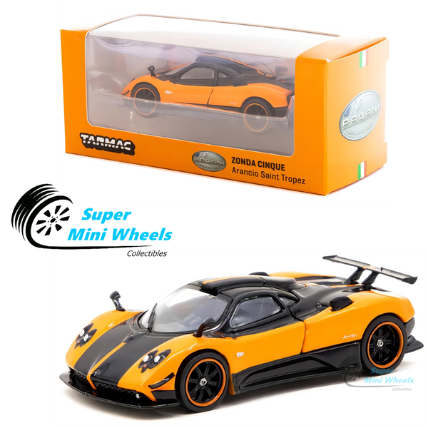 Tarmac Works 1:64 Pagani Zonda Cinque Arancio Saint Tropez (Orange)