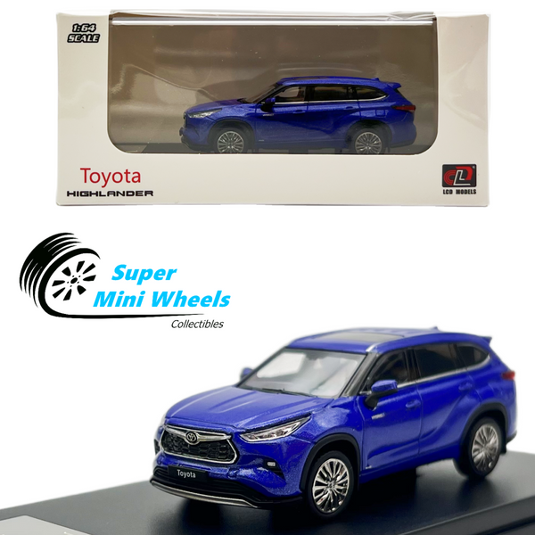 LCD Models 1:64 - Toyota Highlander Hybrid (Blue) Diecast Model