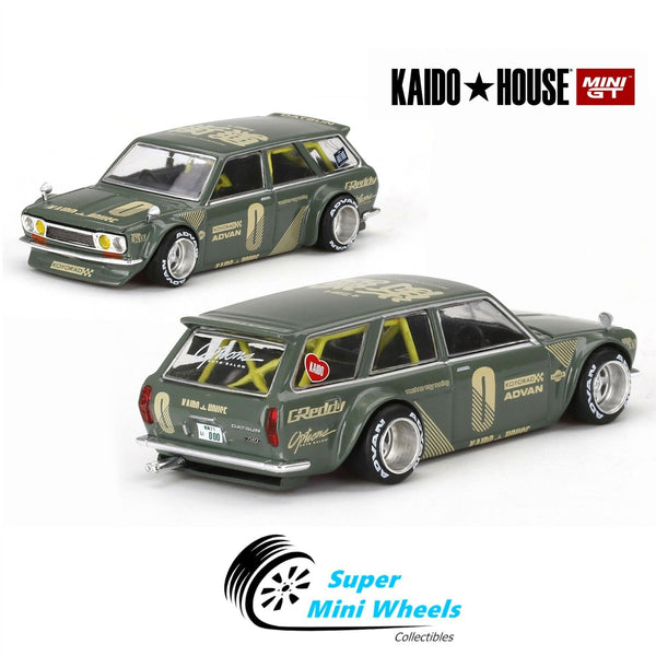 Mini GT x Kaido House 1:64 Datsun KAIDO 510 Wagon Green KHMG010