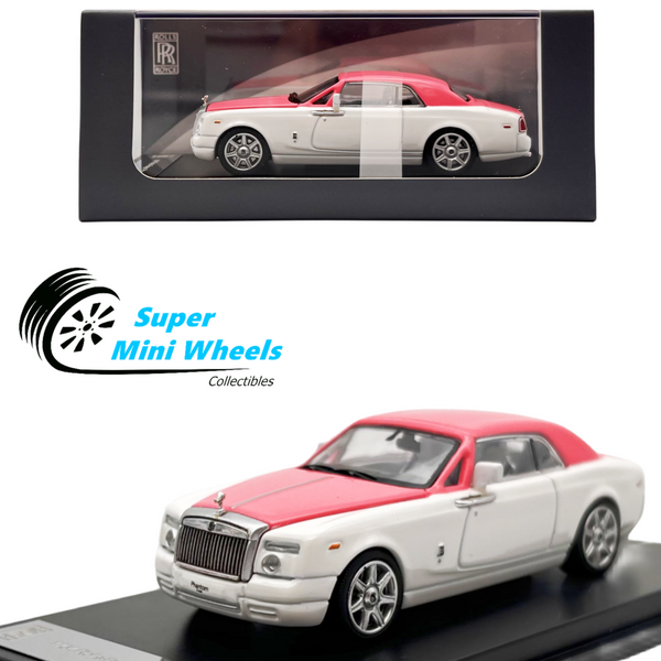 GFCC 1:64 Rolls-Royce Phantom Coupe (Pink/White) Diecast Model Car