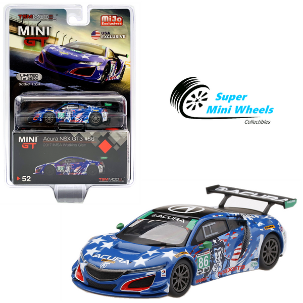 Mini GT 1:64 Acura NSX GT3 "Uncle Sam" 2017 IMSA Watkins Glen USA #52