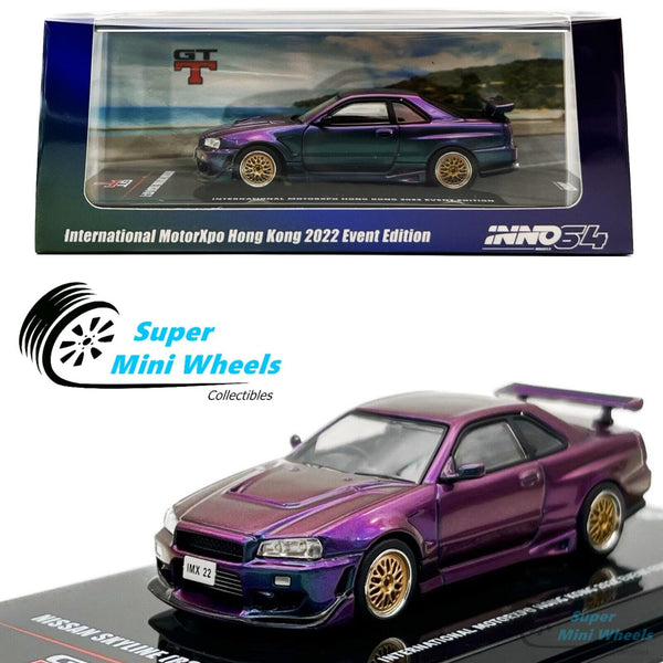 INNO64 1:64 Nissan Skyline R34 GT-T International MotorXpo HK 2022 Event Edition