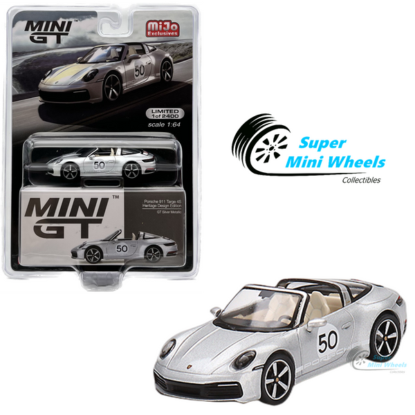 Mini GT 1:64 Porsche 911 Targa 4S Heritage Design Edition GT Silver #507