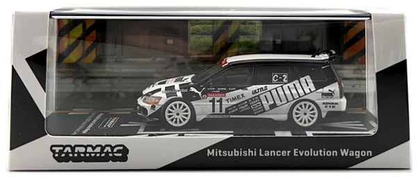 Tarmac Works 1:64 Mitsubishi Lancer Evolution Wagon #11 (PUMA) White/Black