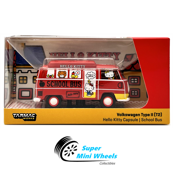 Tarmac Works 1:64 Volkswagen Type II (T2) Bus Hello Kitty Capsule School Bus