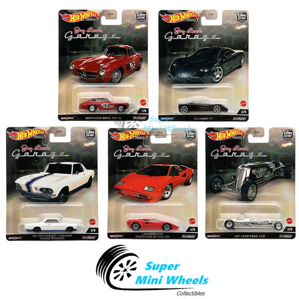 Hot Wheels Premium 2022 Car Culture N Case Jay Leno’s Garage Set of 5 Cars