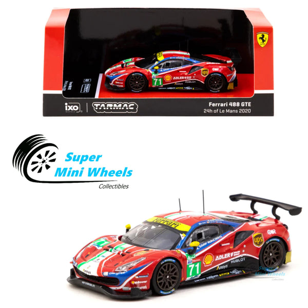 Tarmac Works x iXO 1:64 Ferrari 488 GTE 24h of Le Mans 2020 #71 (Red)