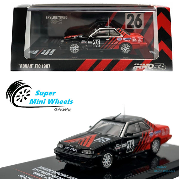 INNO64 1:64 Nissan Skyline 2000 RS-X Turbo DR30 #26 ADVAN JCT 1987