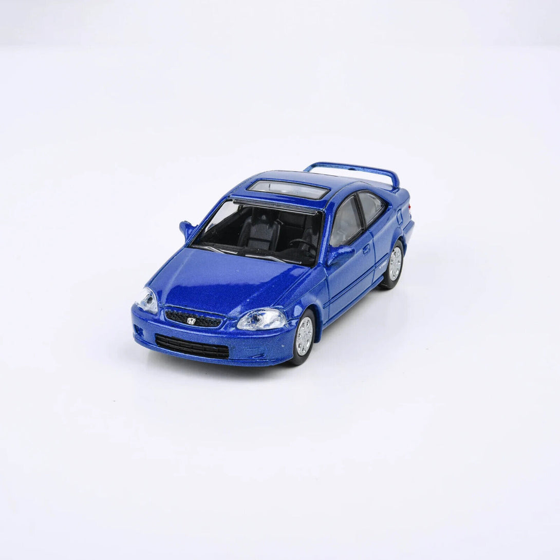 PARA64 1:64 1999 Honda Civic Si EM1 Electron Blue β Super Mini Wheels