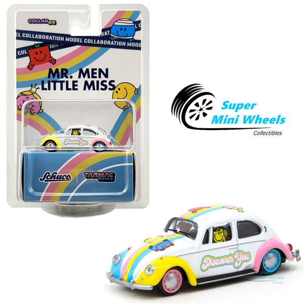 Schuco x Tarmac Works 1:64 Volkswagen Beetle Mr. Men & Little Miss