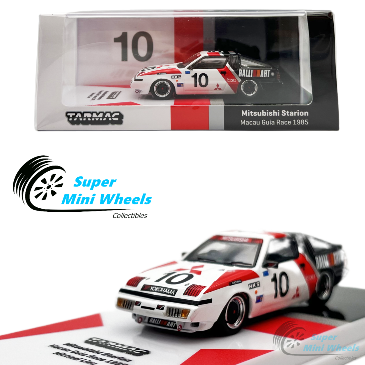 Tarmac Works 1:64 Mitsubishi Starion #10 Macau Guia 1985 Ralliart ...