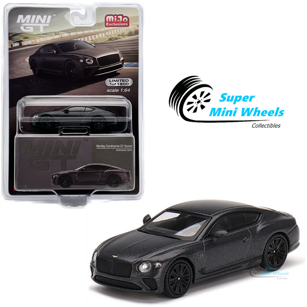 Mini GT 1:64 Bentley Continental GT Speed Anthracite Satin #442