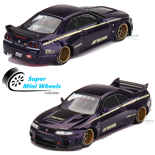 Mini GT x Kaido House 1:64 Nissan GT-R R33 Kaido Works V1 Purple - KHMG072