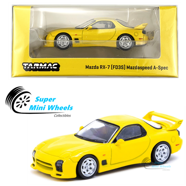 Tarmac Works 1:64 Mazda RX-7 (FD3S) Mazdaspeed A-Spec Competition Yellow Mica