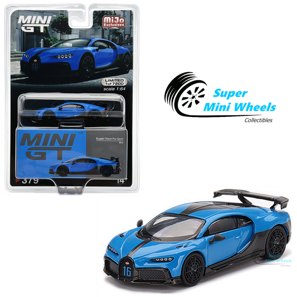 Mini GT 1:64 Bugatti Chiron Pur Sport Blue #379