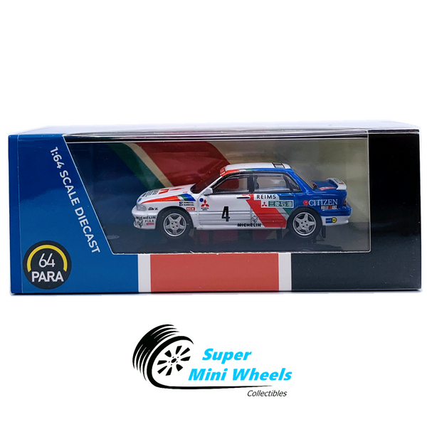 PARA64 - Mitsubishi Galant VR-4 1991 #4 Rally Monte Carlo (White/Blue) - 1:64