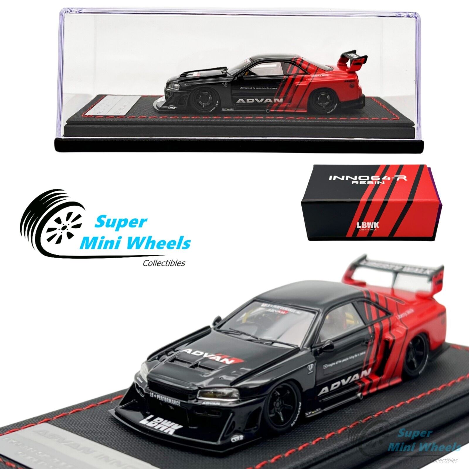 Advan Inno64 INNO64-R 1:64 Nissan Skyline LBWK ER34 Super Silhouette ADVAN – Super ...