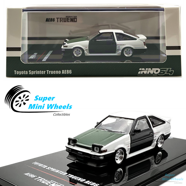 INNO64 1:64 Toyota Sprinter Trueno AE86 (White/Green)