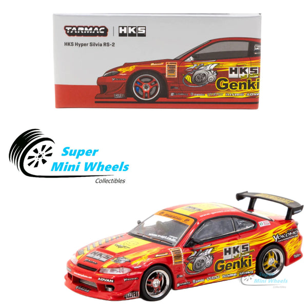 Tarmac Works 1:64 HKS Hyper Nissan Silvia RS-2 Red